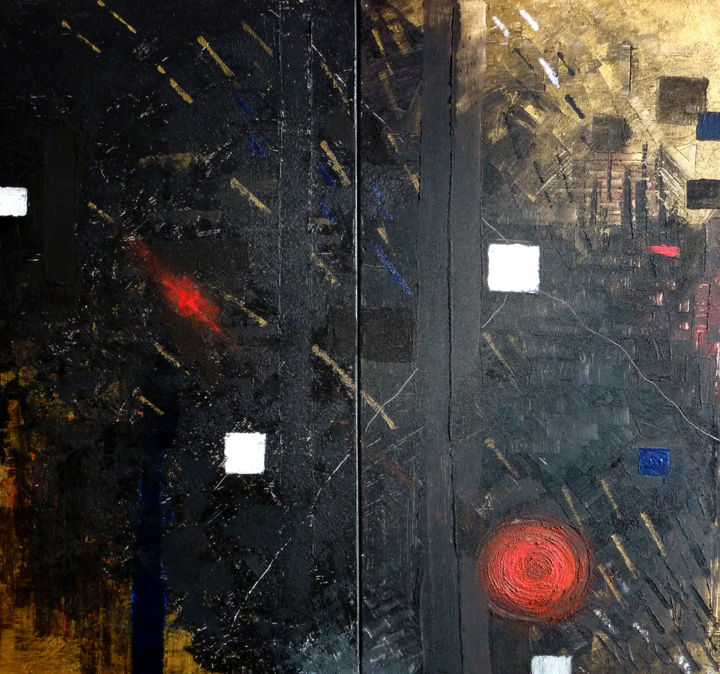 Quartier nord IX - North district 9 绘画, 39.4x39.4 in