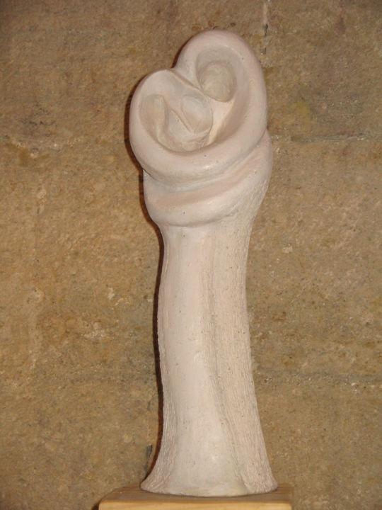 Sculpture intitulée "7-le-nid-gres-cuit-…" par Jocelyne Violet, Œuvre d'art originale