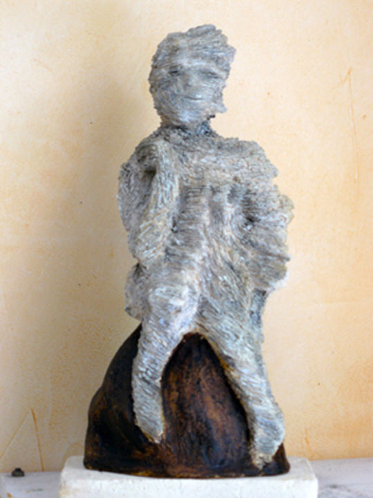 Sculpture intitulée "9-qui-es-tu-gres-cu…" par Jocelyne Violet, Œuvre d'art originale