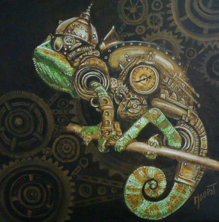 Caméléon 绘画, 11.8x11.8 in