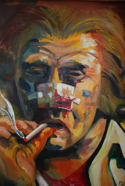 Painting titled ""Syphilistic"" by Rutko, Original Artwork, Oil