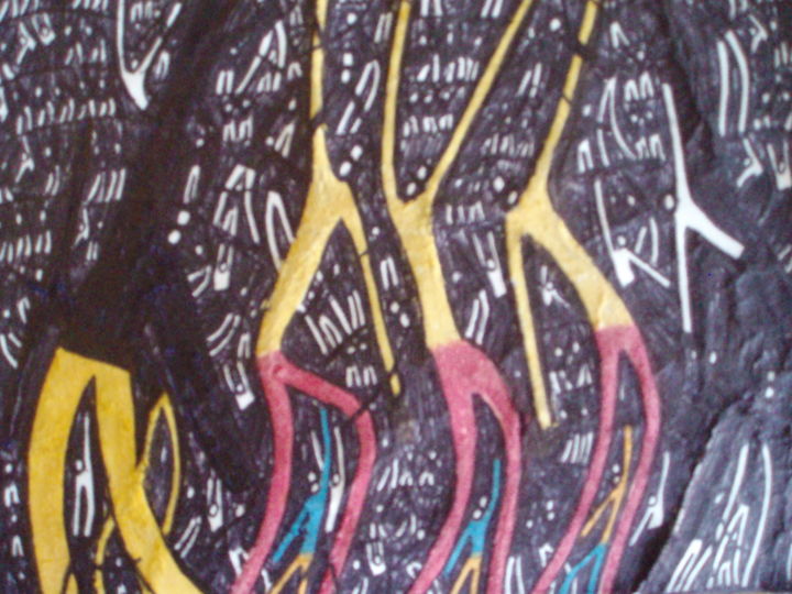 Drawing titled "northern soul 5" by Michael Fitzgerald, Original Artwork, Ballpoint pen