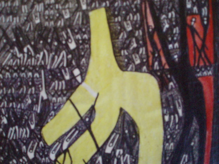 Drawing titled "northern soul 6" by Michael Fitzgerald, Original Artwork, Ballpoint pen