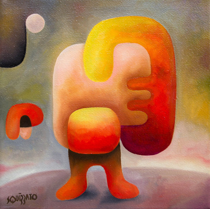 Peinture intitulée "Aveuglement volonta…" par Antony Squizzato, Œuvre d'art originale, Huile