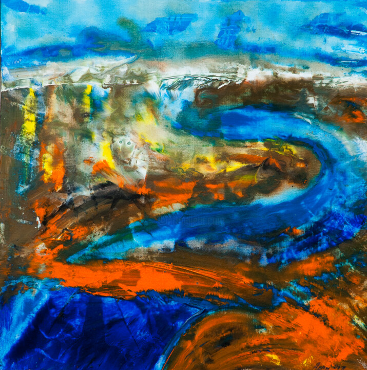 Peinture intitulée "BROOKLYN" par Aponi, Œuvre d'art originale, Acrylique