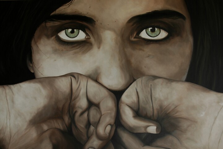 Painting titled "Speak no evil" by Peter Seminck, Original Artwork, Oil