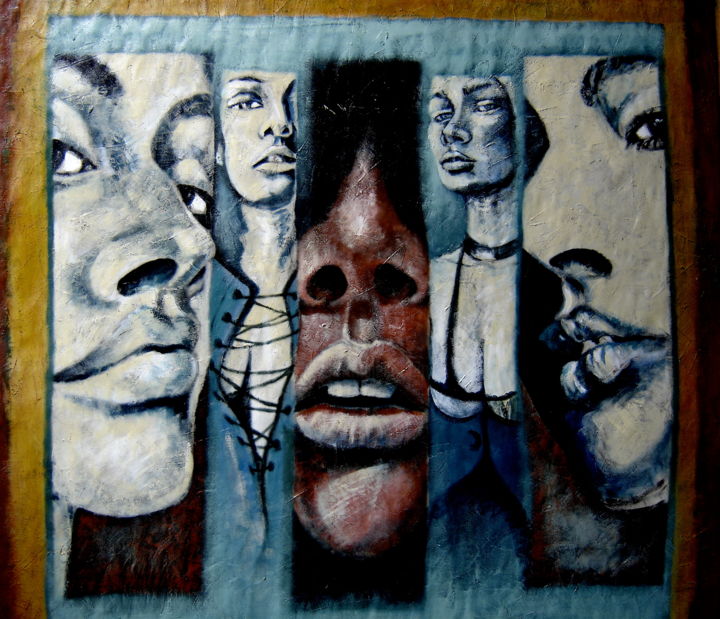 Peinture intitulée "Chuchottements" par Hélène Py, Œuvre d'art originale, Acrylique
