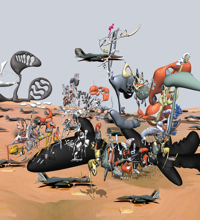 Digitale Kunst getiteld "poortf-vierkant4.jpg" door Joke Neyrinck, Origineel Kunstwerk