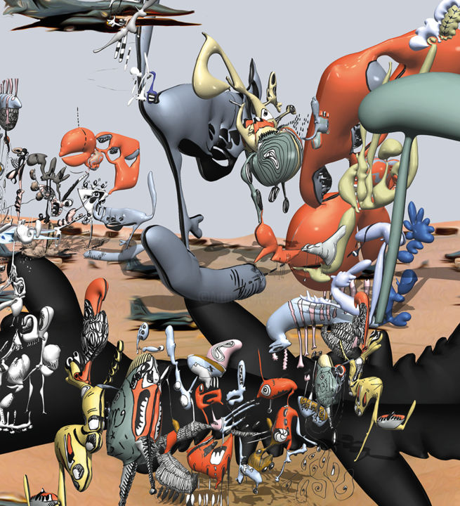 Digitale Kunst getiteld "poortf-vierkant5.jpg" door Joke Neyrinck, Origineel Kunstwerk