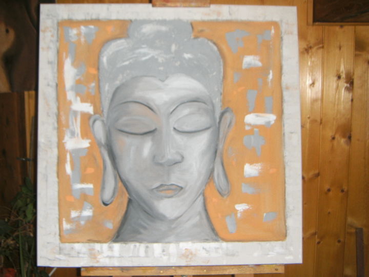 Painting titled "Un moment" by Francoise Moledo, Original Artwork, Oil