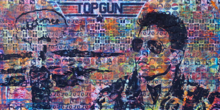 「Top Gun: E=mc2」というタイトルの絵画 Shawnによって, オリジナルのアートワーク, アクリル