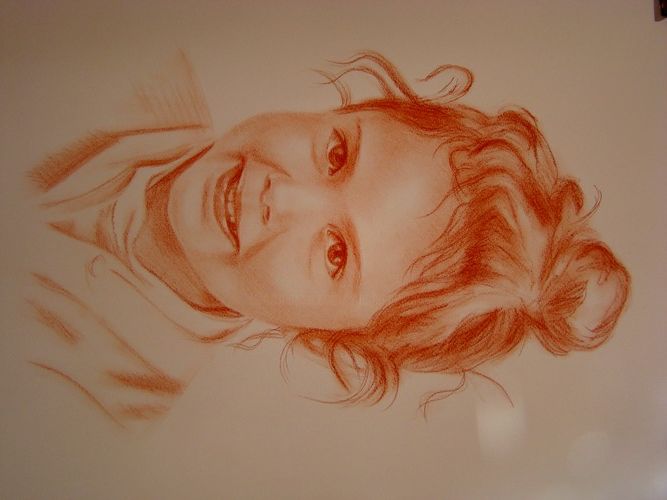Σχέδιο με τίτλο "PORTRAIT" από Stephanie Ledroit, Αυθεντικά έργα τέχνης, Παστέλ