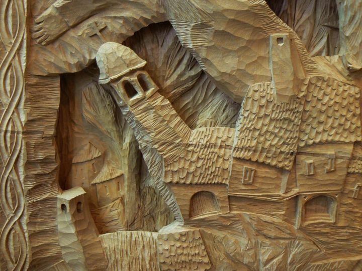 Sculpture titled "Dream, detail" by Georgi Veniaminov, Original Artwork, Wood