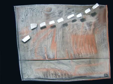 Drawing titled "Signs" by Gogareshka, Original Artwork, Chalk