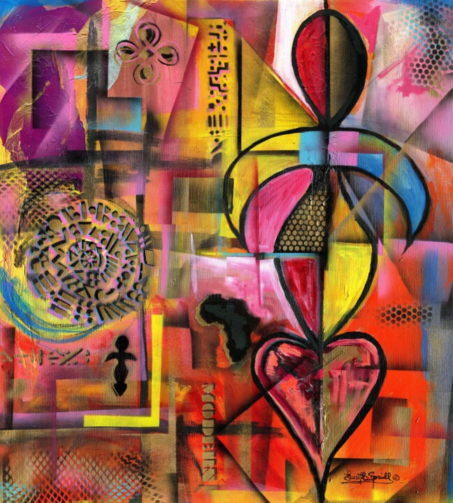 Painting titled "compassionate-woman…" by Everett Spruill, Original Artwork