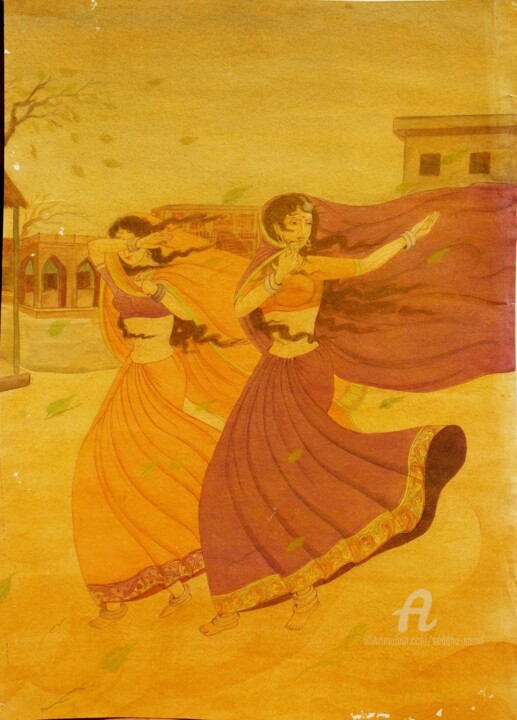 Pintura intitulada "STROME" por Suddha Sama, Obras de arte originais, Aquarela