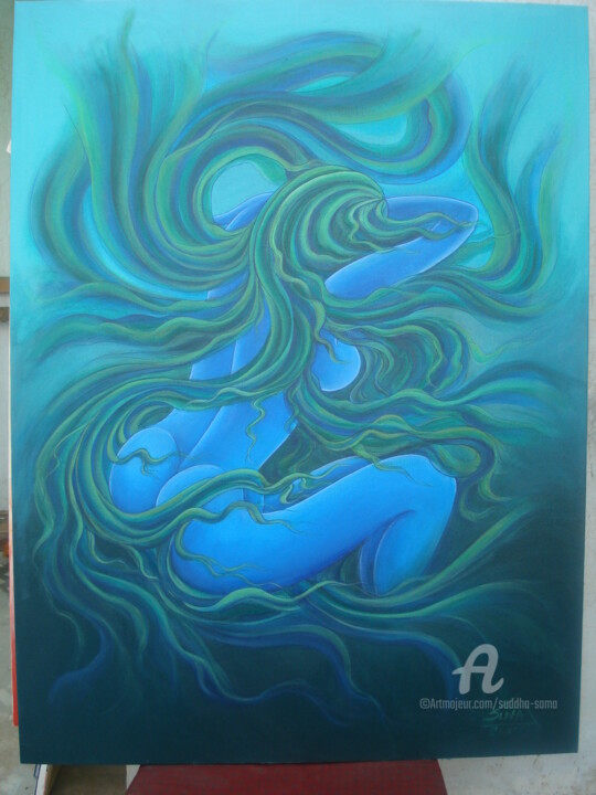 Painting titled "INTROSPECTION" by Suddha Sama, Original Artwork, Acrylic