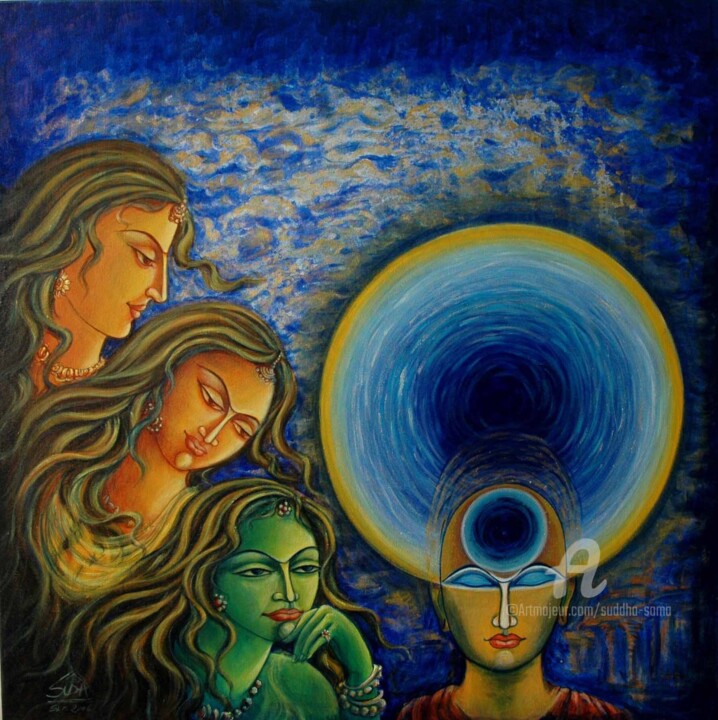 Painting titled "ep-44-uddhav-radha-…" by Suddha Sama, Original Artwork