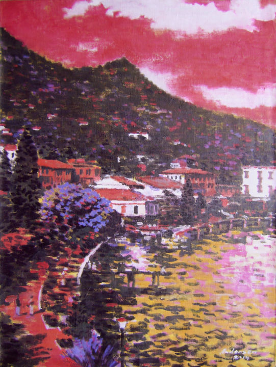 Painting titled "Wings of mountain" by Robert Andersen, Original Artwork, Oil