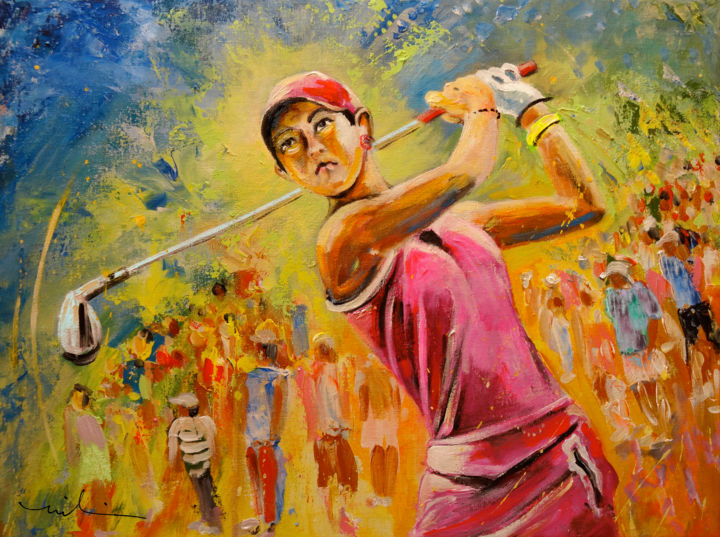 Michelle Wie 绘画, 23.6x31.5 in