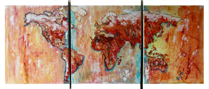 Painting titled "threethirdworld.jpg" by Laetitia Toussaint, Original Artwork
