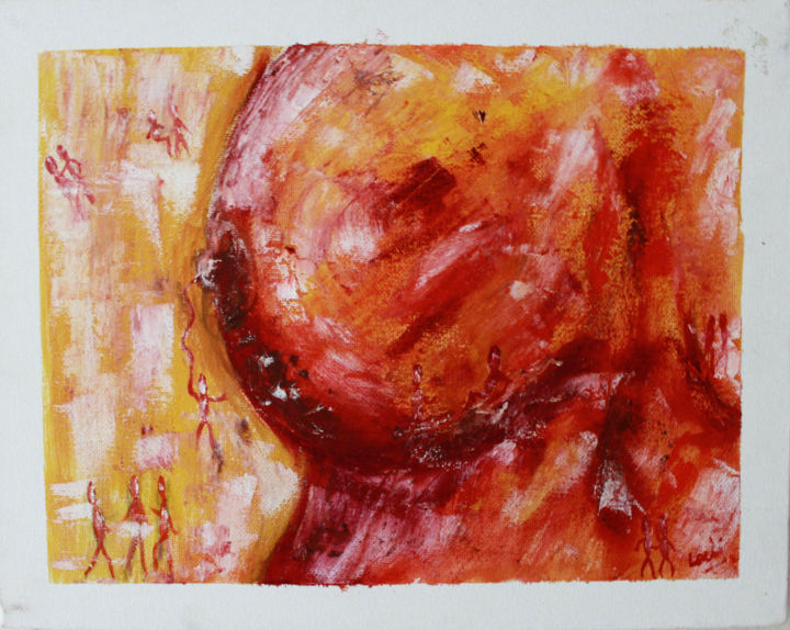 Painting titled "mereporteuse.jpg" by Laetitia Toussaint, Original Artwork