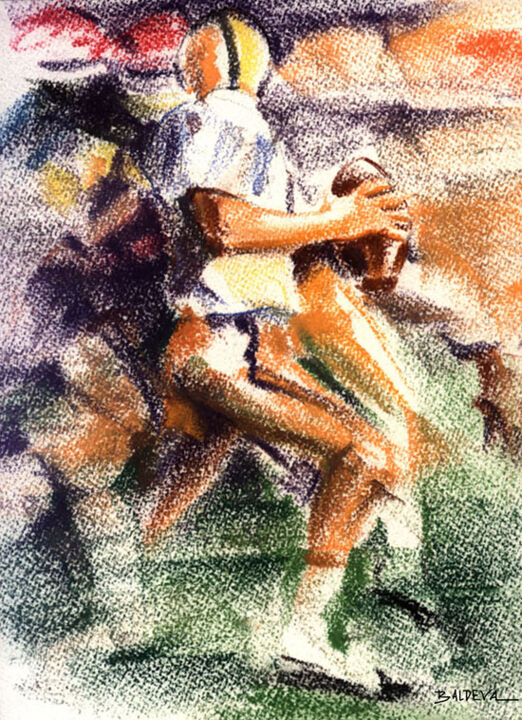 Football americain 图画, 12.6x9.5 in
