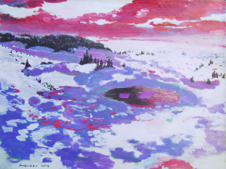 Painting titled "Morning lines of a…" by Robert Andersen, Original Artwork, Oil