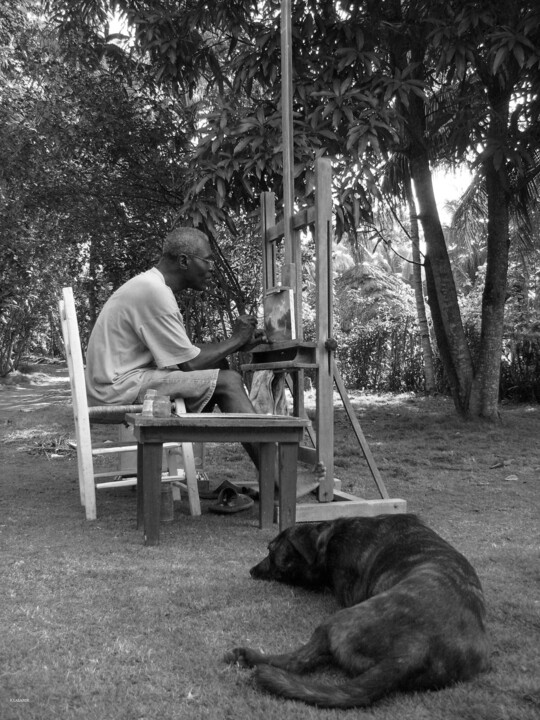 Photography titled "le peintre haïtien…" by Patrick Lalande, Original Artwork