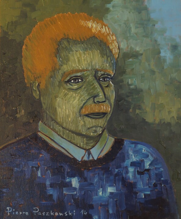 Peinture intitulée "Monsieur C" par Pierre Paszkowski, Œuvre d'art originale, Huile