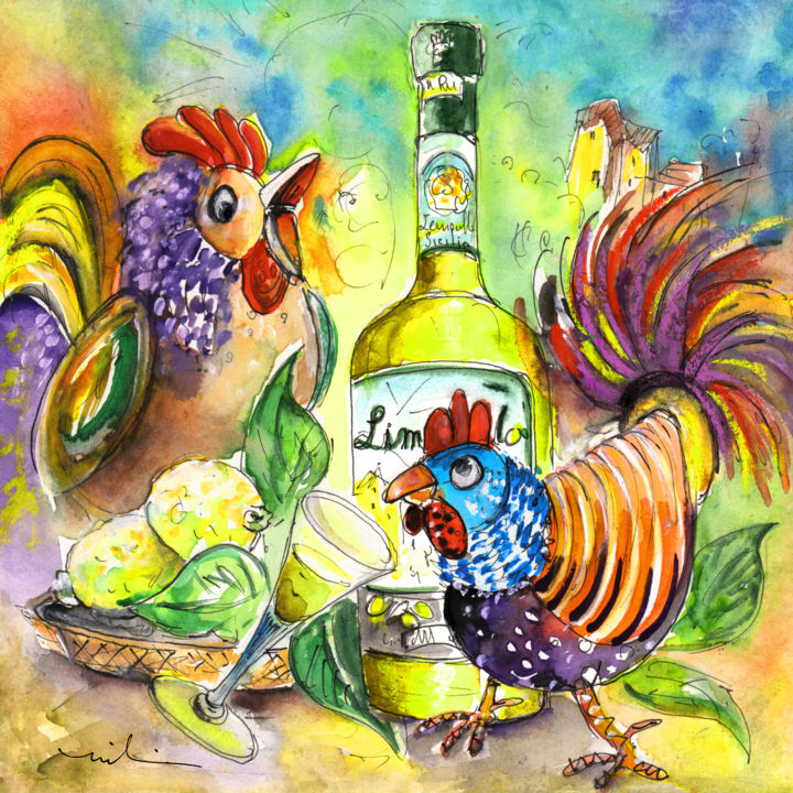 Limoncello di Sicilia 绘画, 8.3x8.3 in