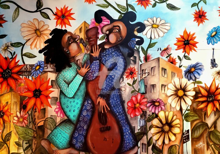 Brooklyn and all dat Jazz 绘画, 24x36 in
