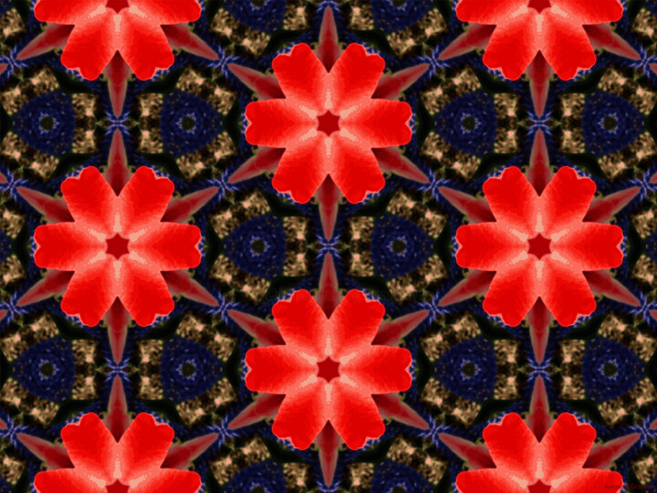 Digital Arts titled "Kaleidoscope Geomet…" by Ken Grzesik, Original Artwork, 2D Digital Work