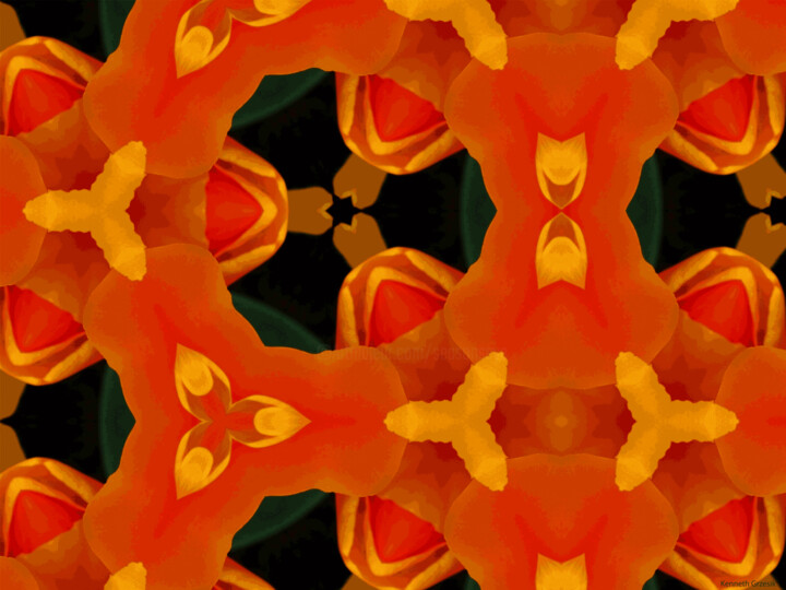 Digital Arts titled "Kaleidoscope Geomet…" by Ken Grzesik, Original Artwork, 2D Digital Work