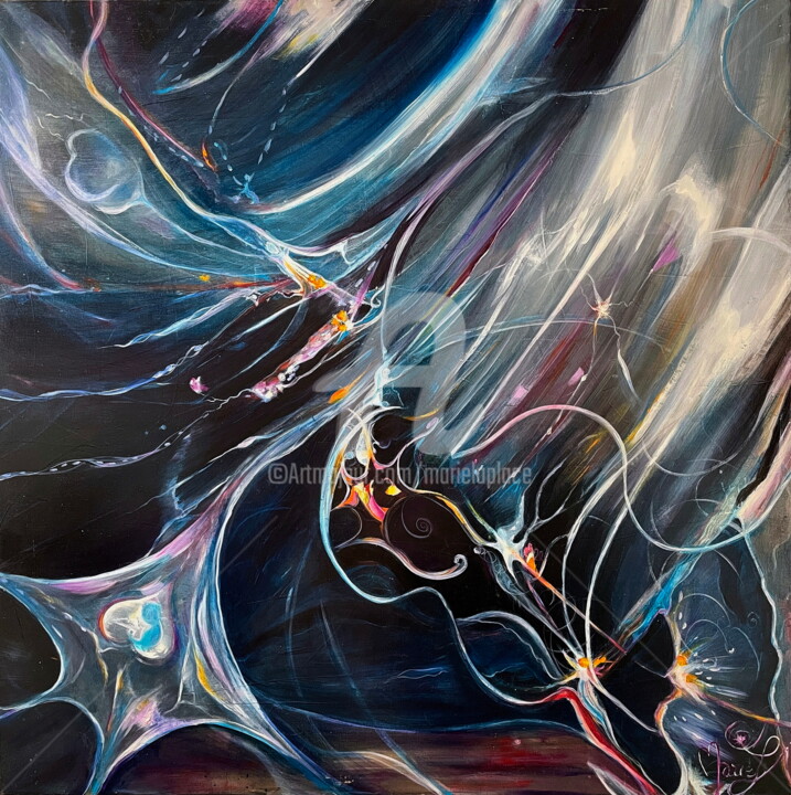 " Merveilleux organes" 绘画, 39.4x39.4 in