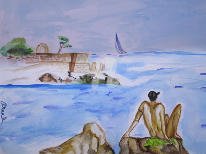 Peinture intitulée "cat-called-t.jpg" par Lm Arnal, Œuvre d'art originale, Aquarelle