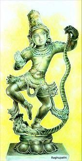 Drawing titled "Kalinga mardhana" by Raghupathi Rao, Original Artwork