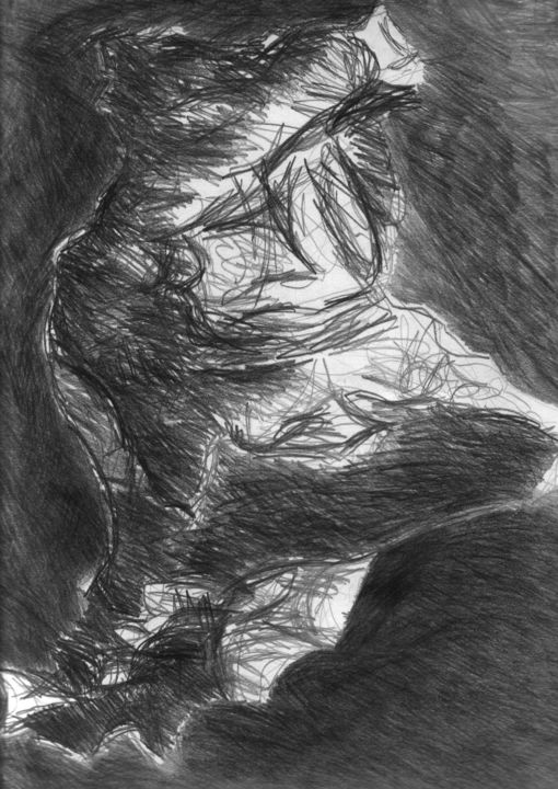 Drawing titled "TUTUŞMA 5" by Hüseyi̇N Şahi̇N, Original Artwork, Other