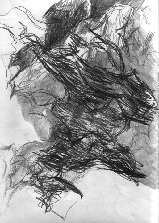 Drawing titled "TUTUŞMA 4" by Hüseyi̇N Şahi̇N, Original Artwork, Other