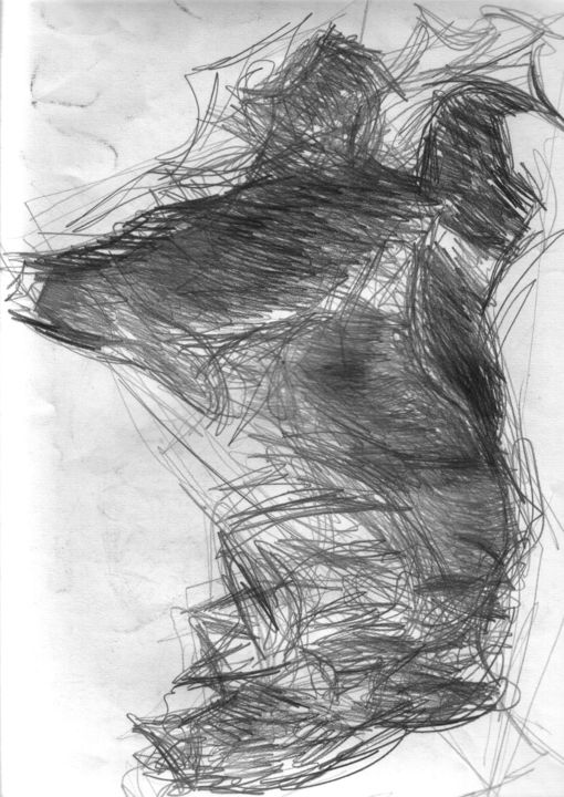 Drawing titled "TUTUŞMA 3" by Hüseyi̇N Şahi̇N, Original Artwork, Other