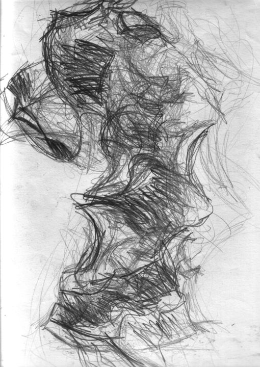 Drawing titled "TUTUŞMA 2" by Hüseyi̇N Şahi̇N, Original Artwork, Other