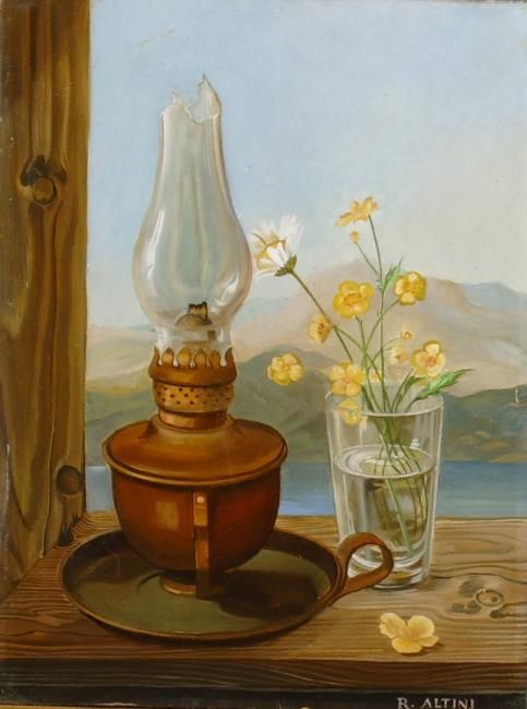 Painting titled "Luce" by Altini, Original Artwork