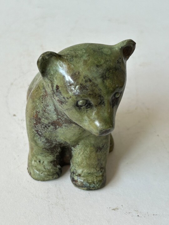 ourson bronze 雕塑, 2.1x3.4 in