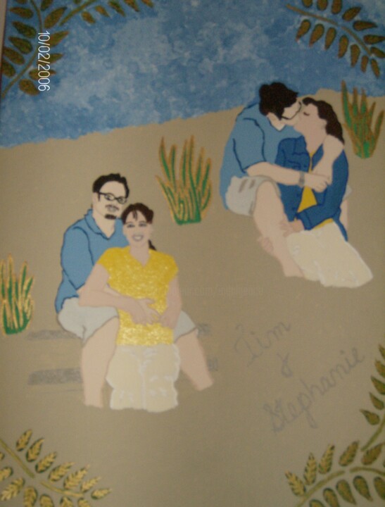 Pittura intitolato "Tim & Stephanie" da Tonjua Lyles, Opera d'arte originale, Altro