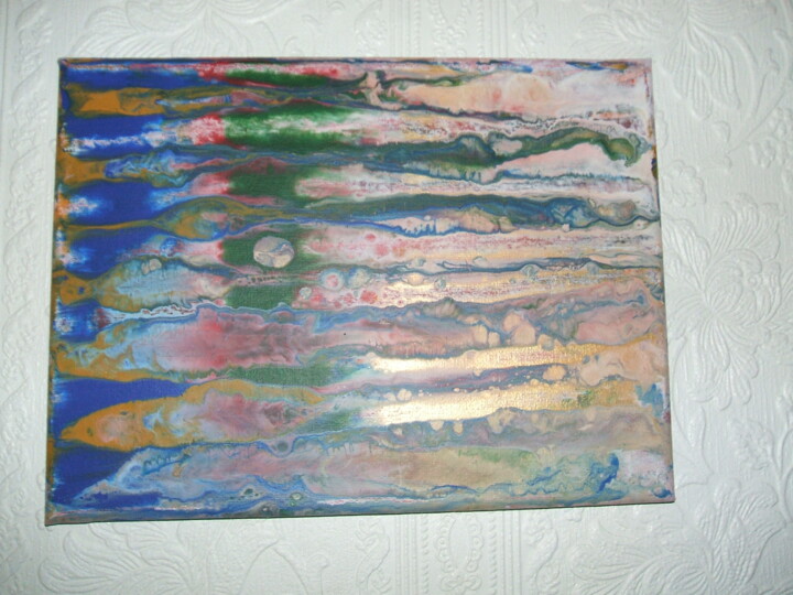 Painting titled "moon light" by Irene Nolan (Visions), Original Artwork, Acrylic