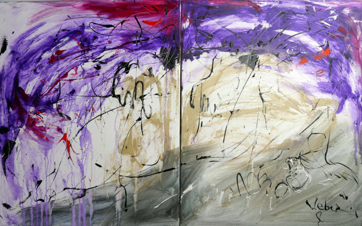Malerei mit dem Titel "Dream vision" von Oksana Veber, Original-Kunstwerk, Acryl