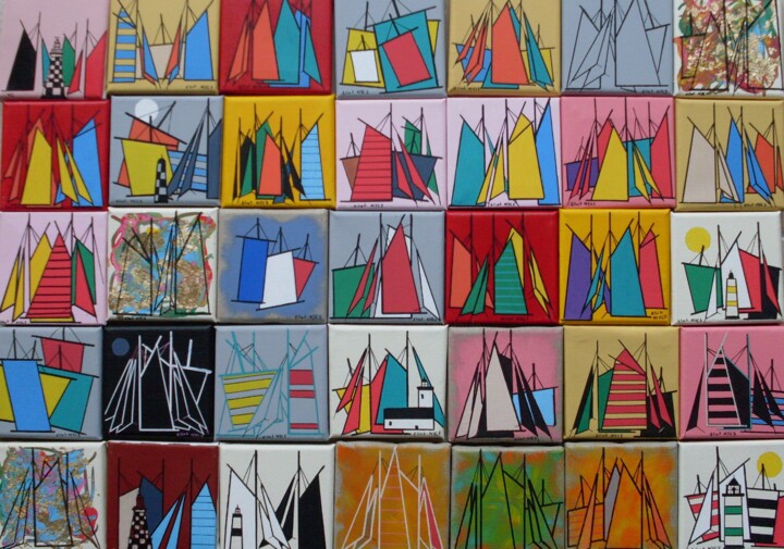 Painting titled "Parchwork" by Nyls  Eliot, Original Artwork, Acrylic
