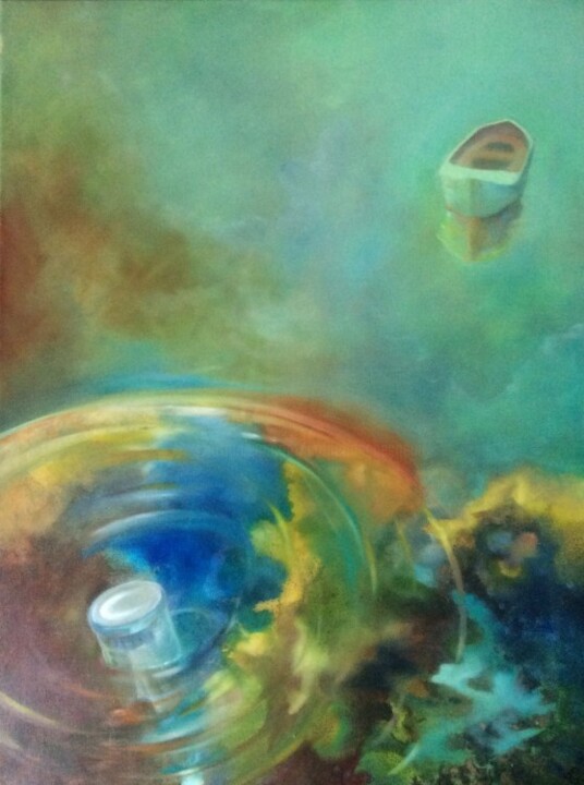 Peinture intitulée "L'ESPERANCE" par Catherine Chesneau, Œuvre d'art originale