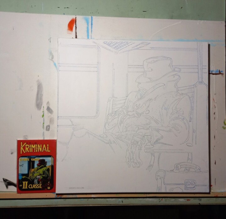 Steps of the making of the work