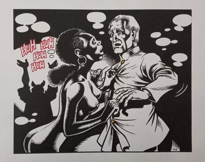 Drawing titled "n.16 (omaggio a Mag…" by Marco Arduini, Original Artwork, Ink